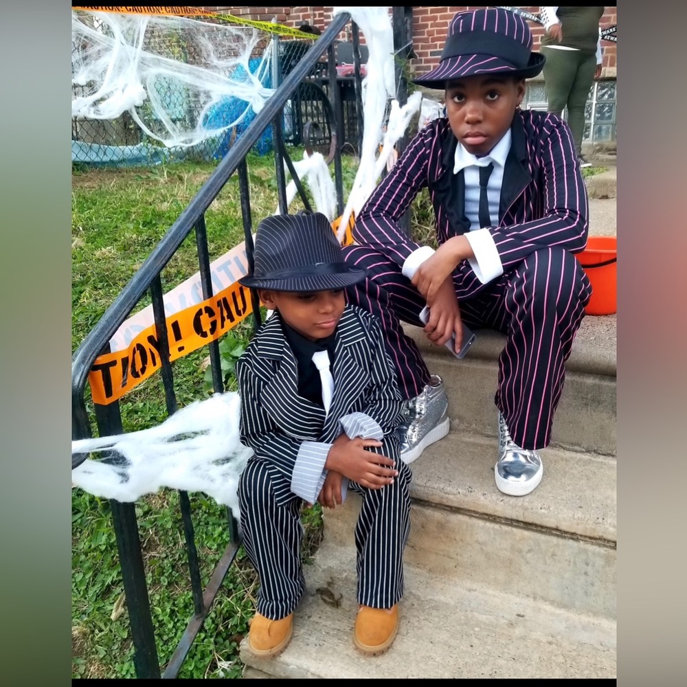 Halloween Gangster Costumes boy size small girl size large
